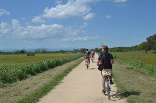 The awesome foursome on the "Green Way" to Girona