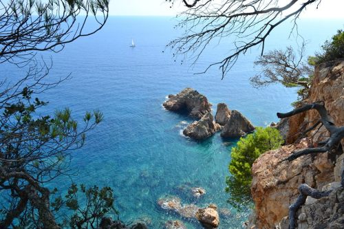 A typically craggy cove on the Costa Brava
